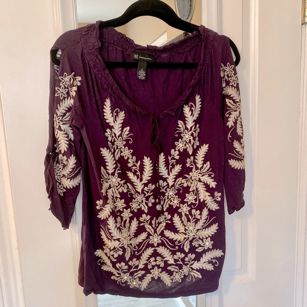 INC Embroidered Top